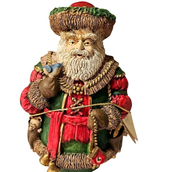 Herr Christmas Other - Heritage Black Forest Santa Figurine 4" Herr Christmas 90s collectible roly poly